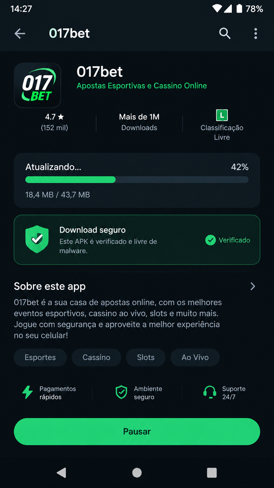 017bet screenshot