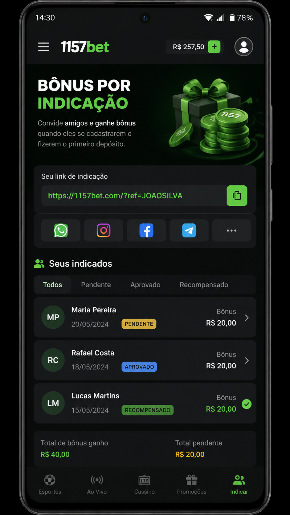 1157bet screenshot