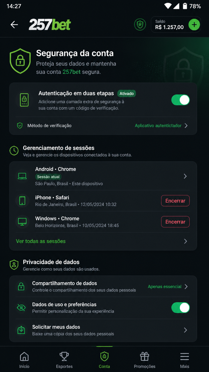 257bet screenshot