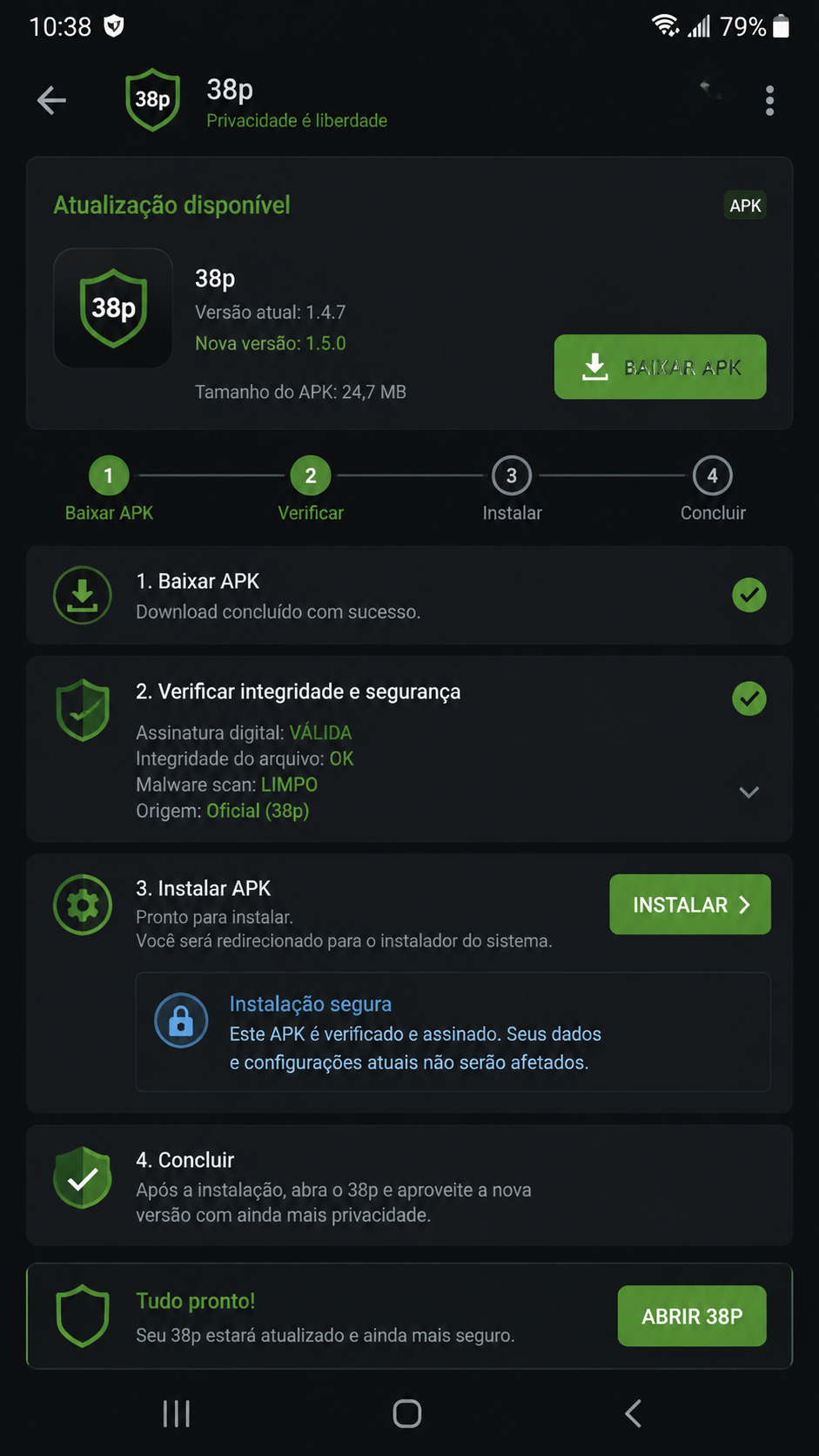 38p screenshot