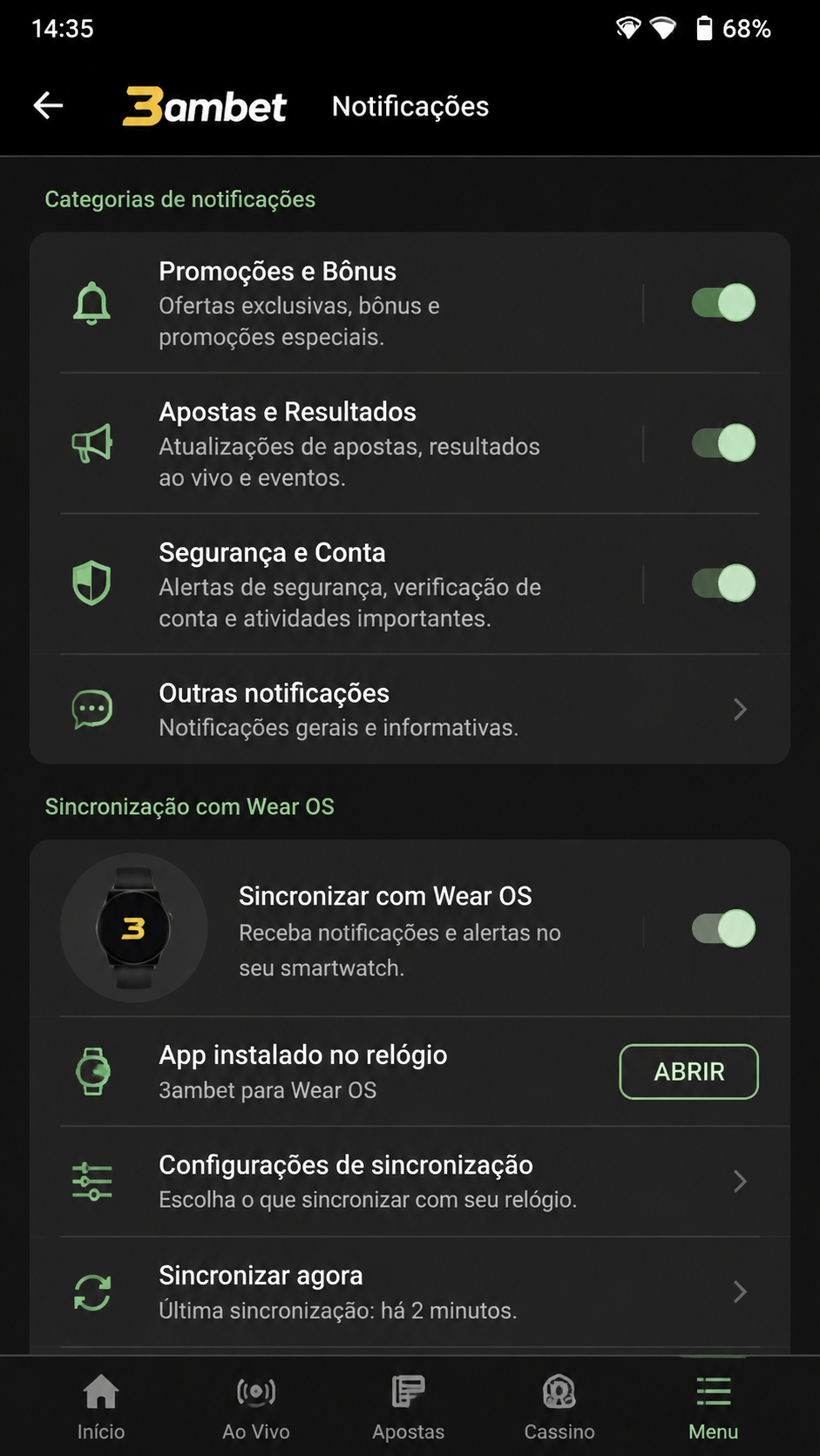 3ambet screenshot