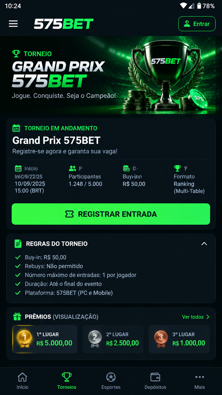 575bet screenshot