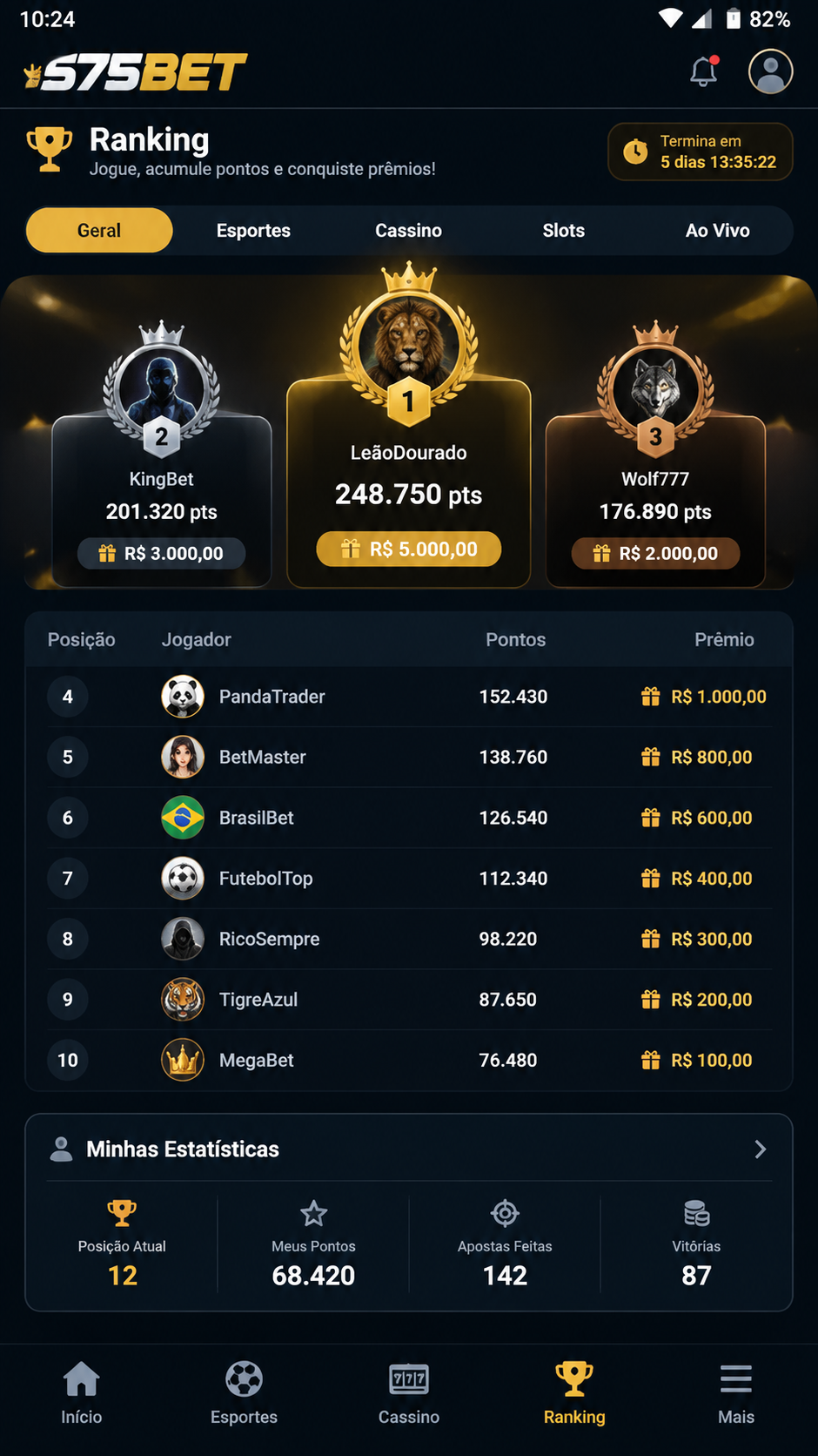 575bet screenshot