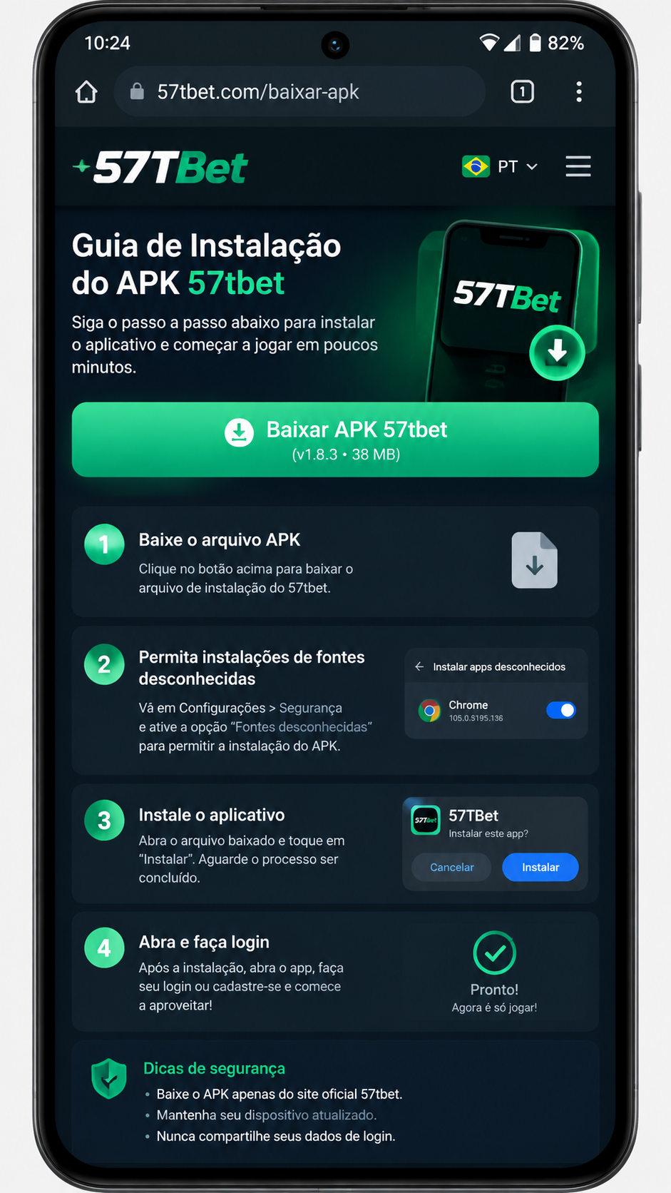 57tbet screenshot