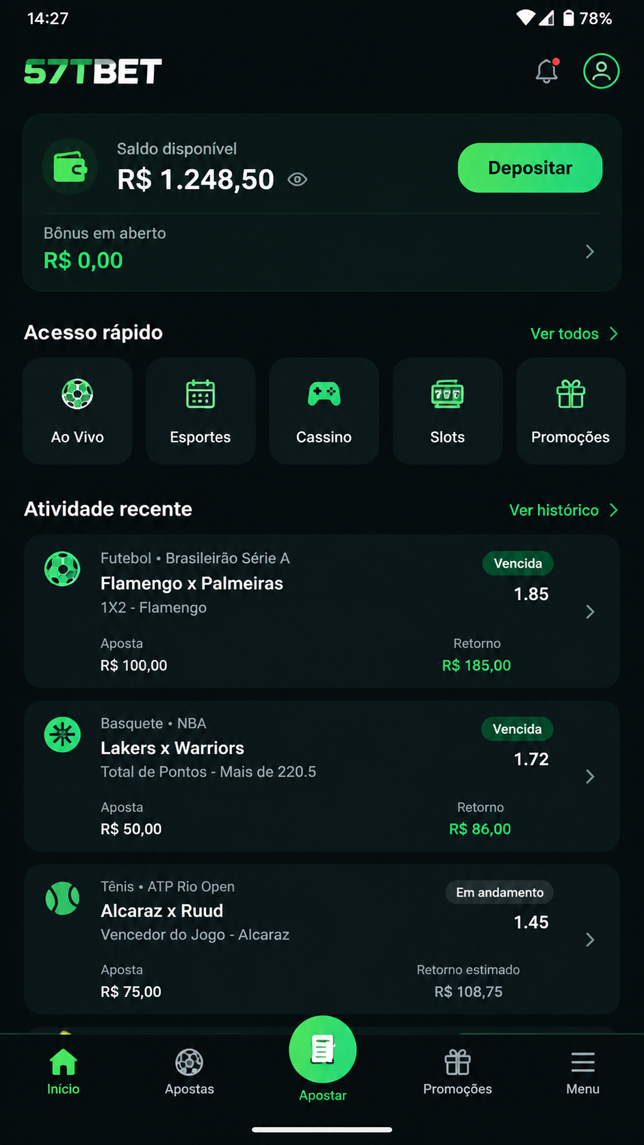 57tbet screenshot