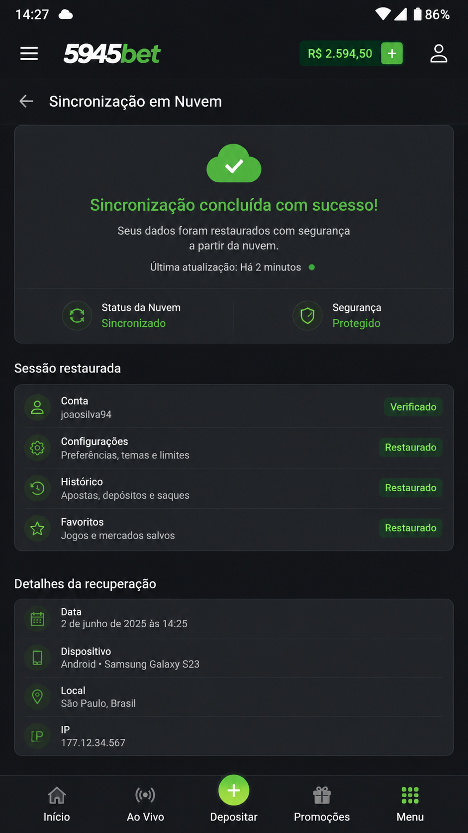5945bet screenshot