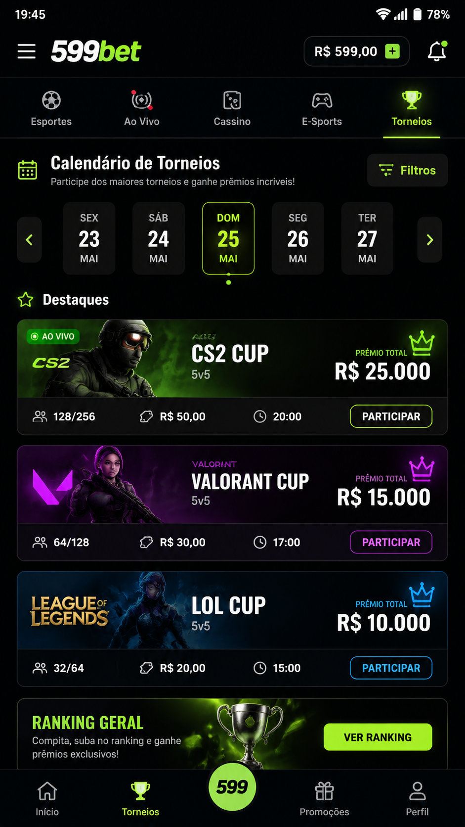 599bet screenshot