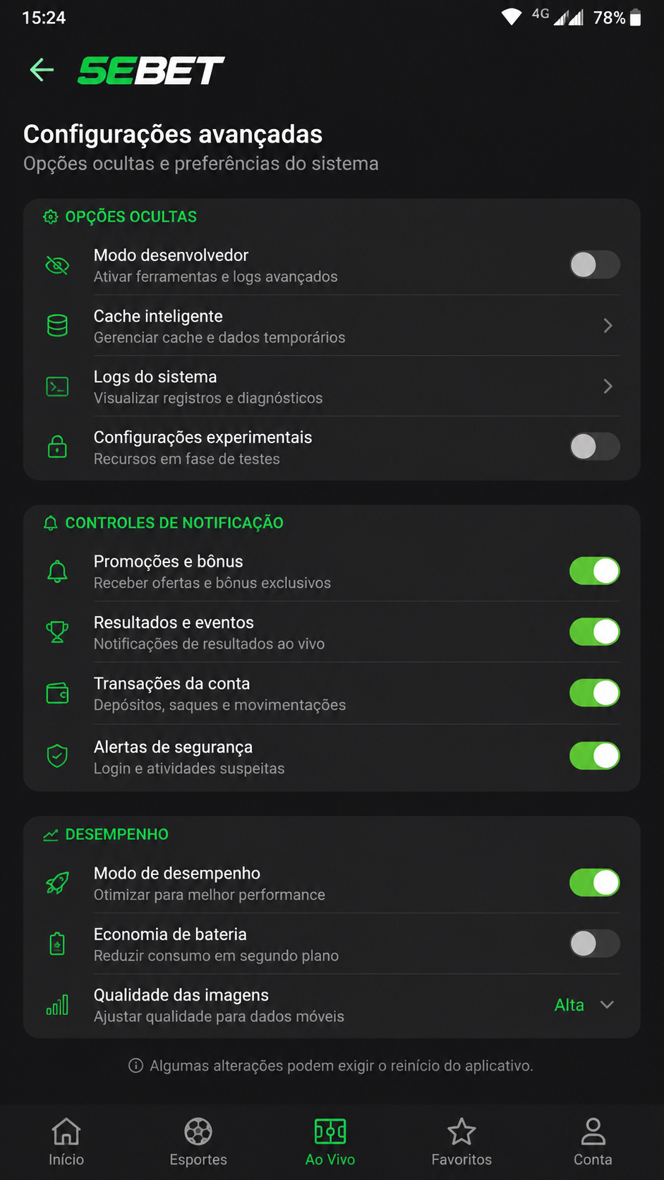 5ebet screenshot