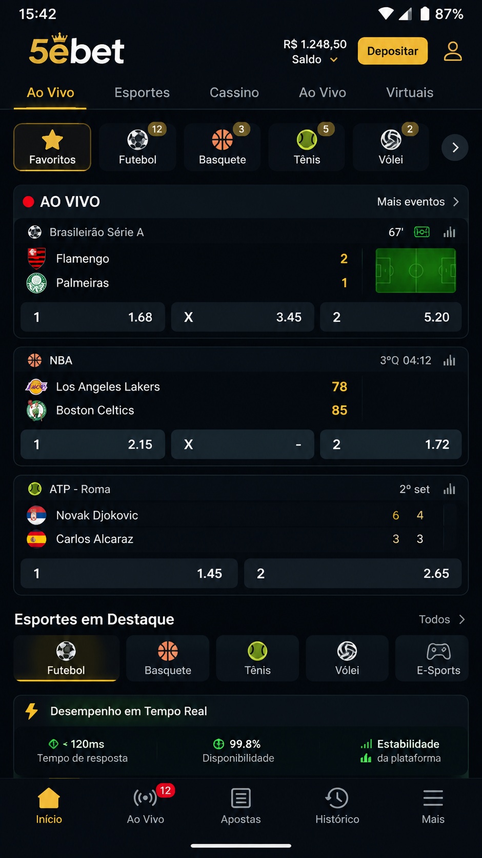 5ebet screenshot