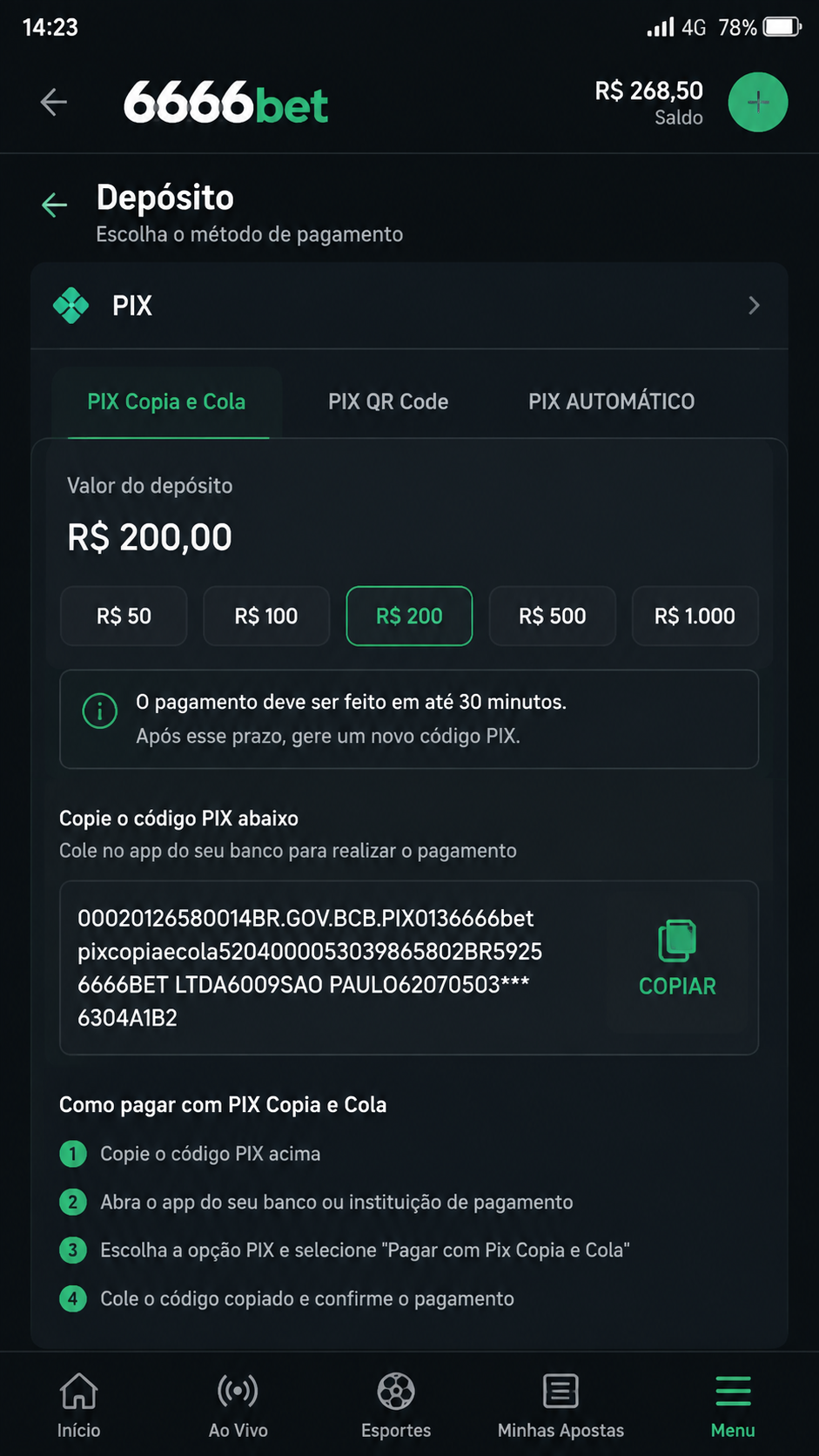 6666bet screenshot