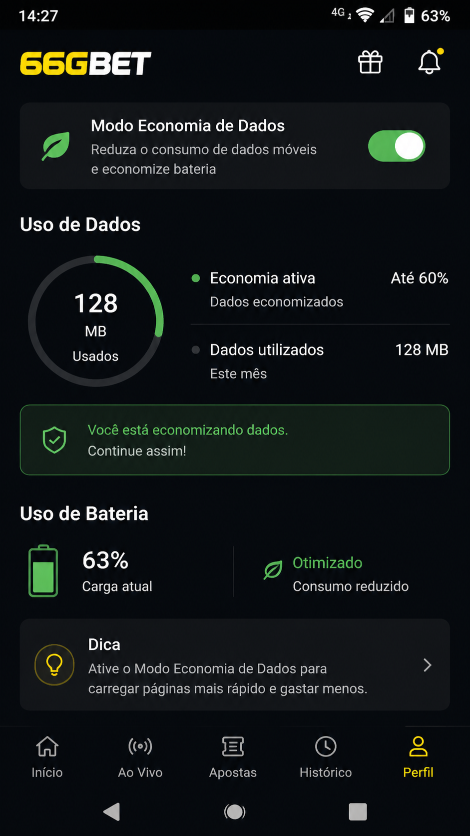 66gbet screenshot