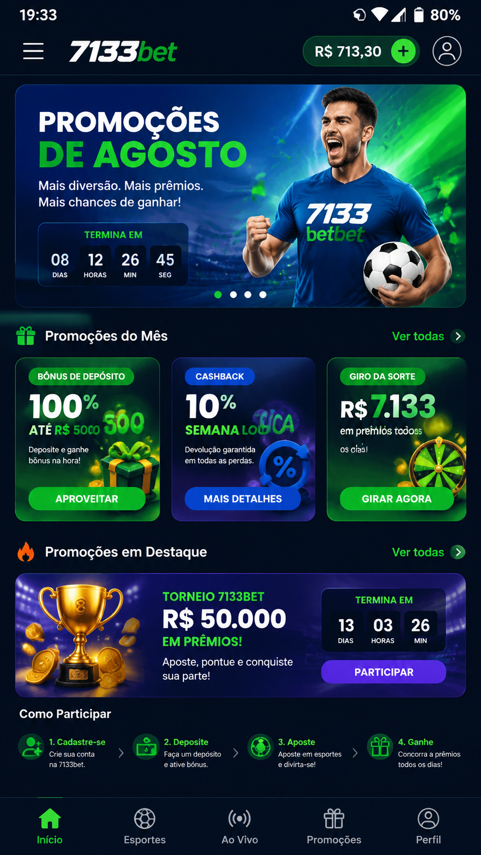 7133bet screenshot
