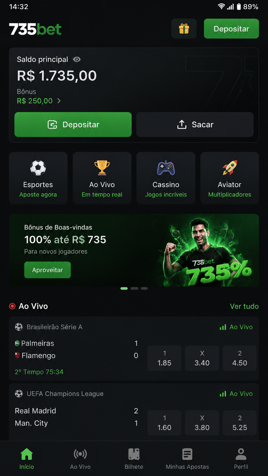 735bet screenshot