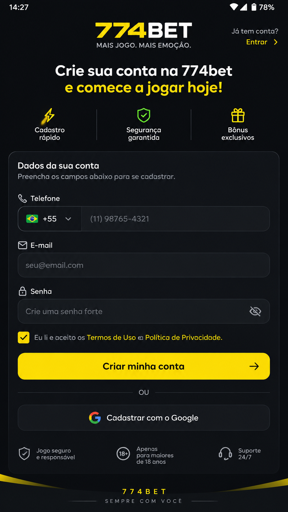 774bet screenshot
