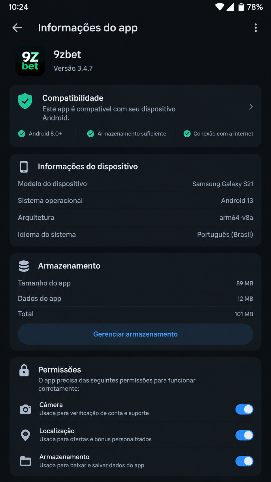 9zbet screenshot