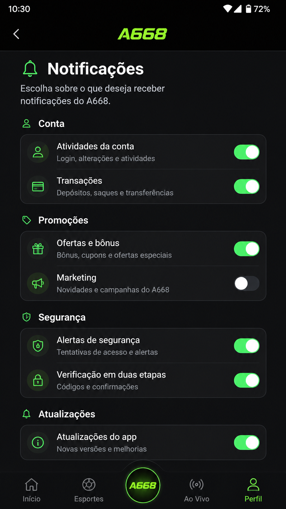 a668 screenshot