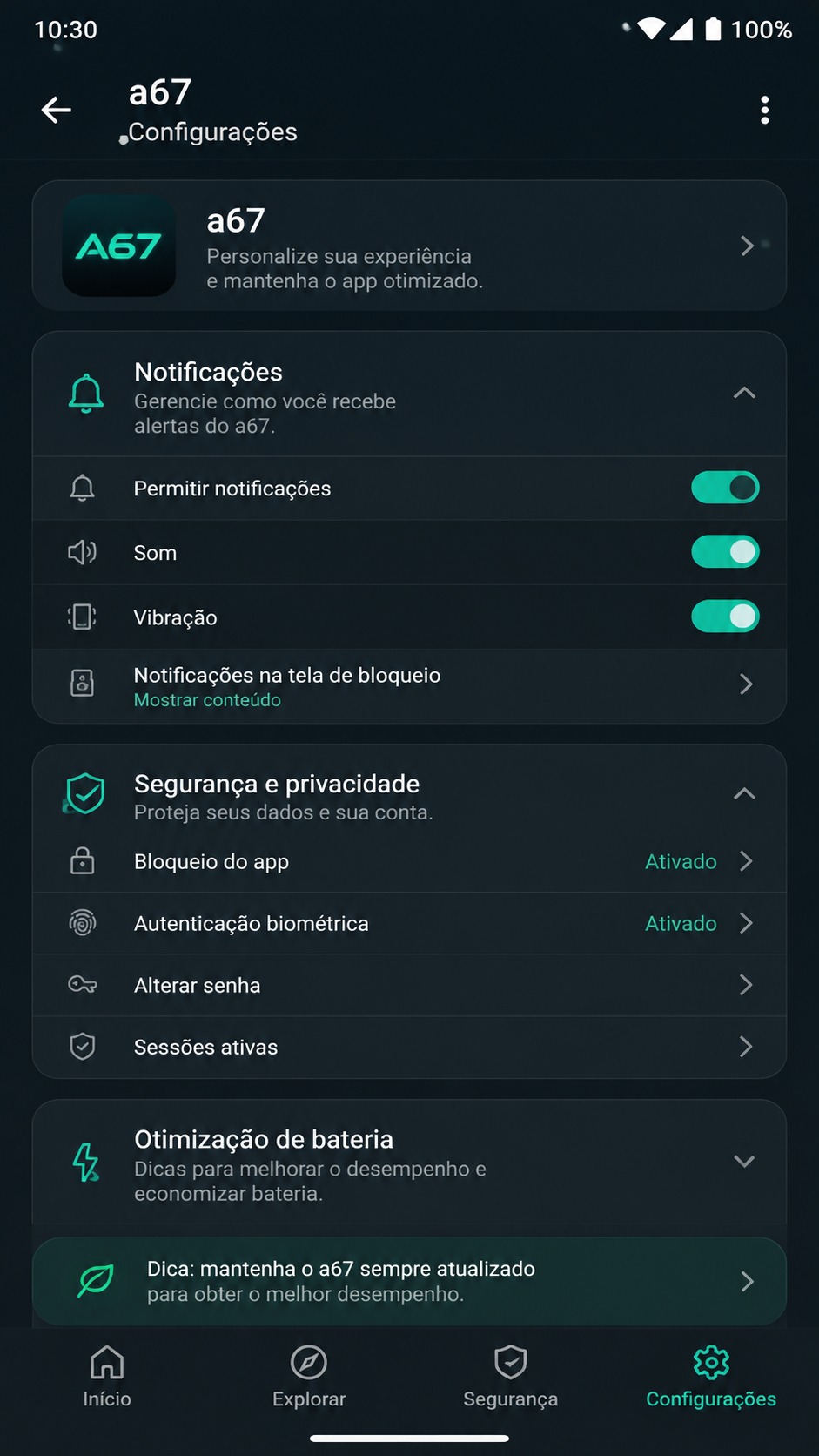 a67 screenshot