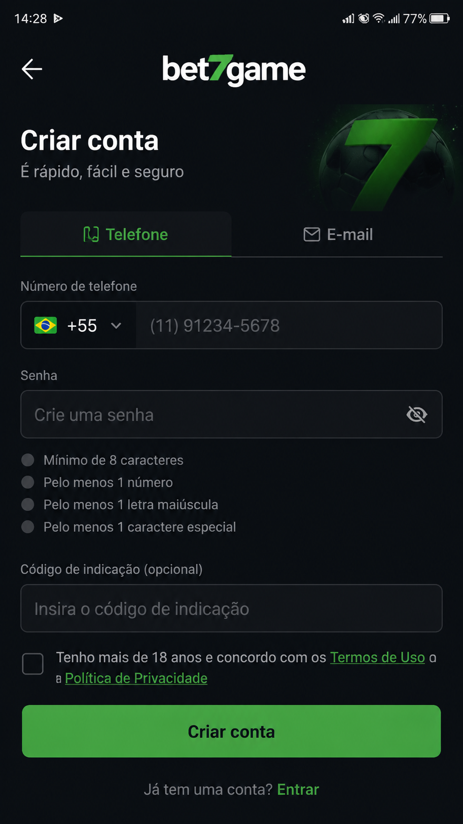 bet7game screenshot