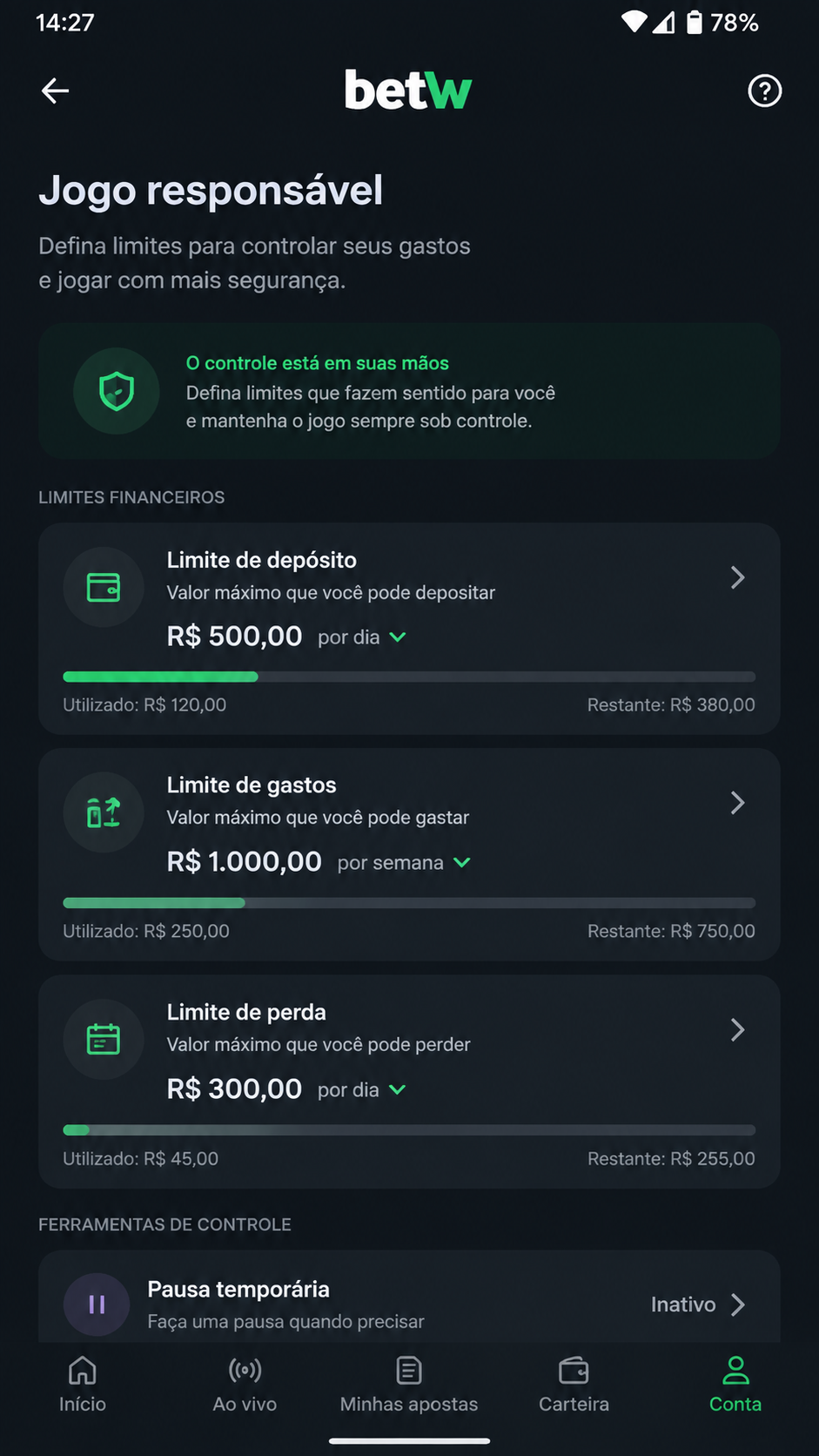 betw screenshot