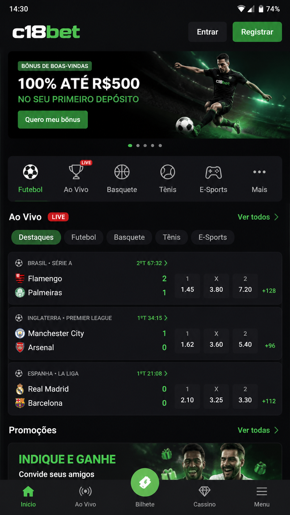c18bet screenshot