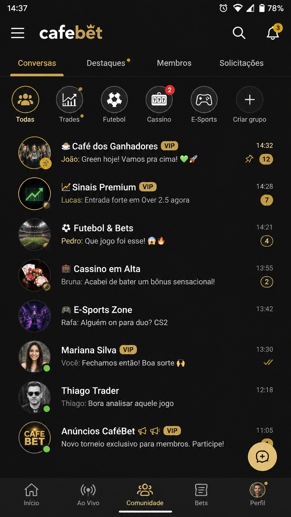 cafebet screenshot
