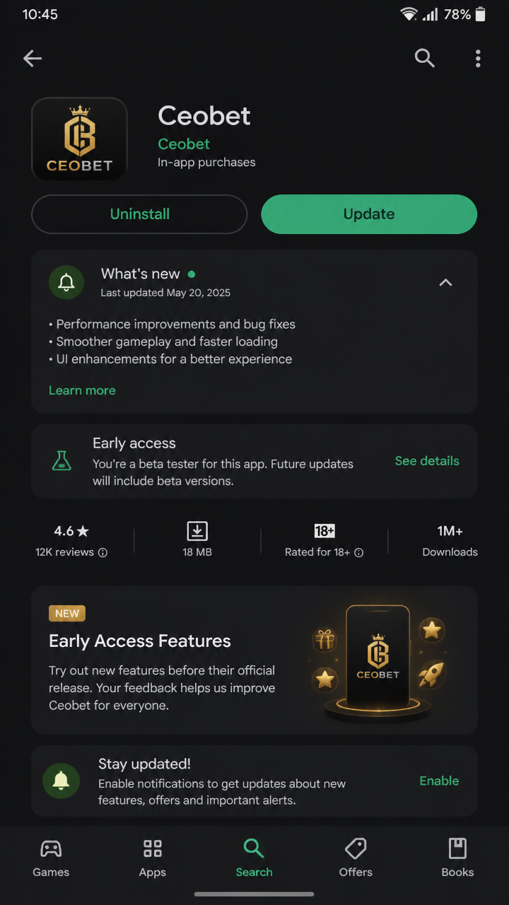 Ceobet screenshot
