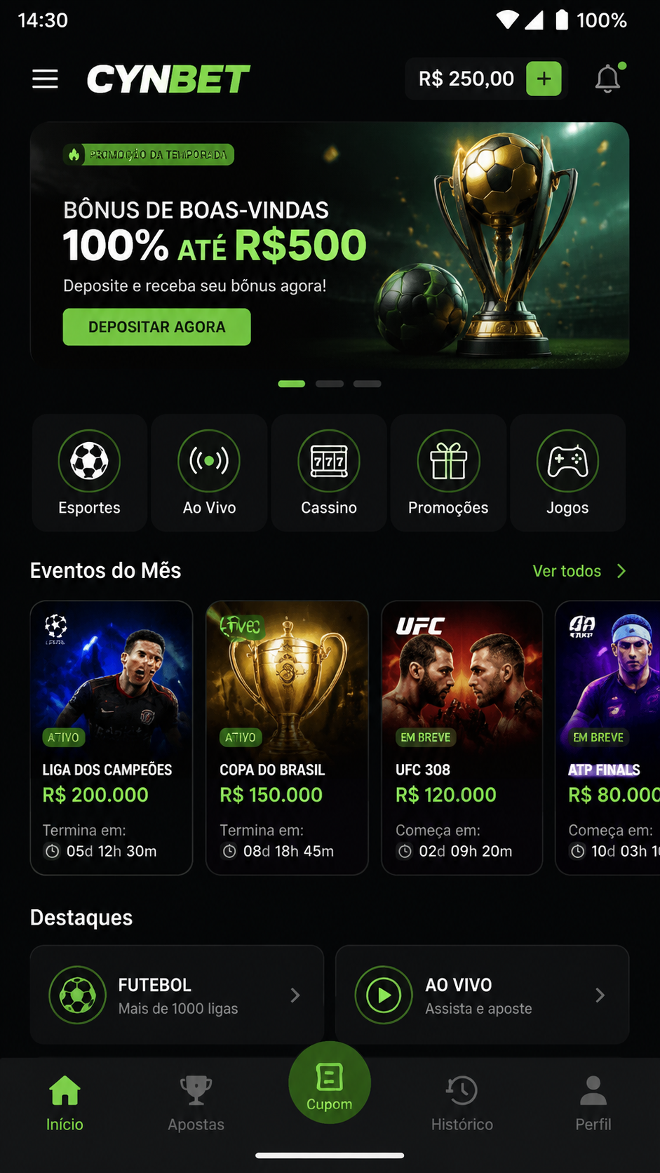 Cynbet screenshot