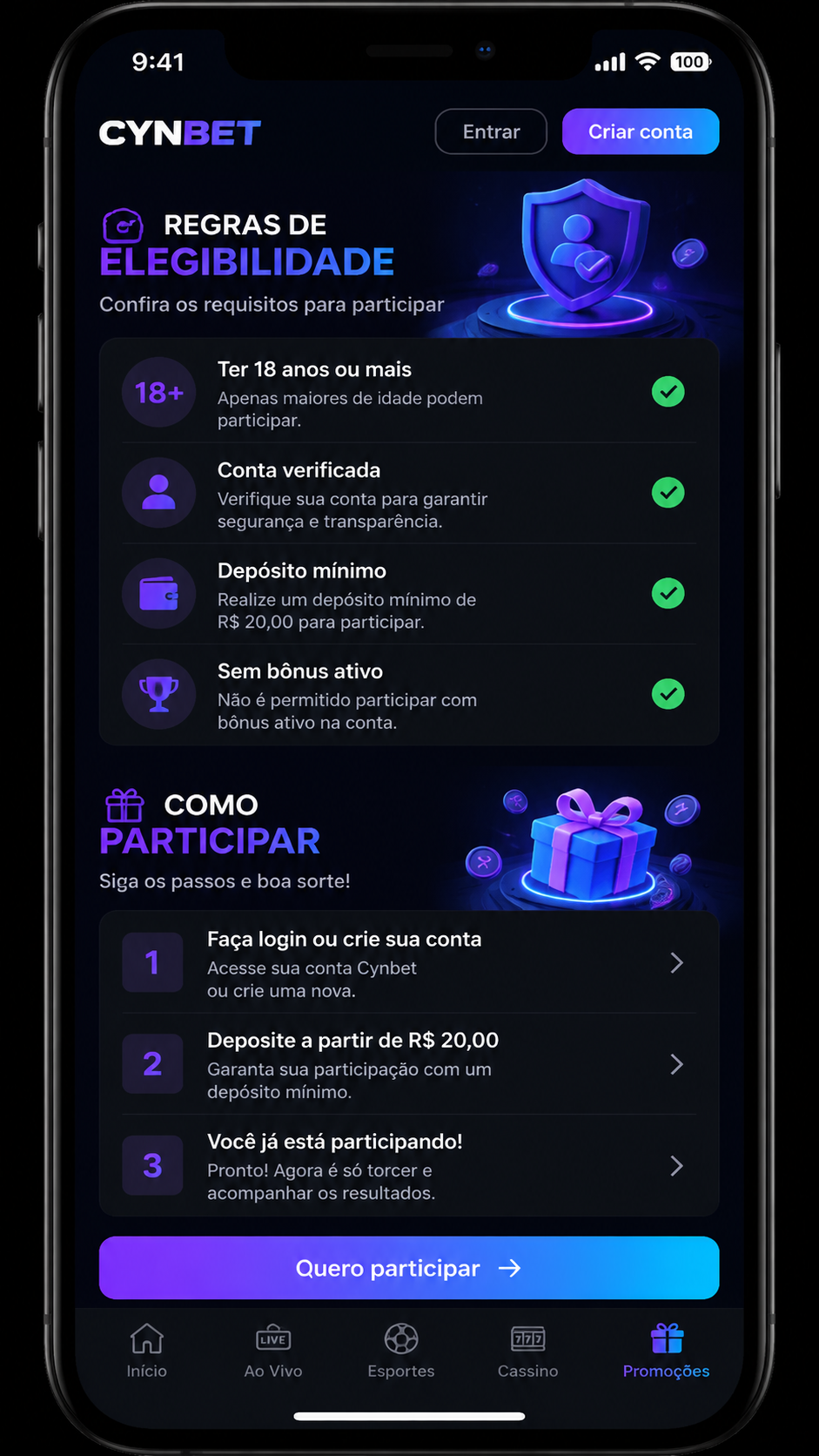 Cynbet screenshot