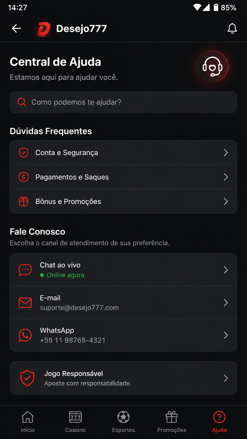 Desejo777 screenshot