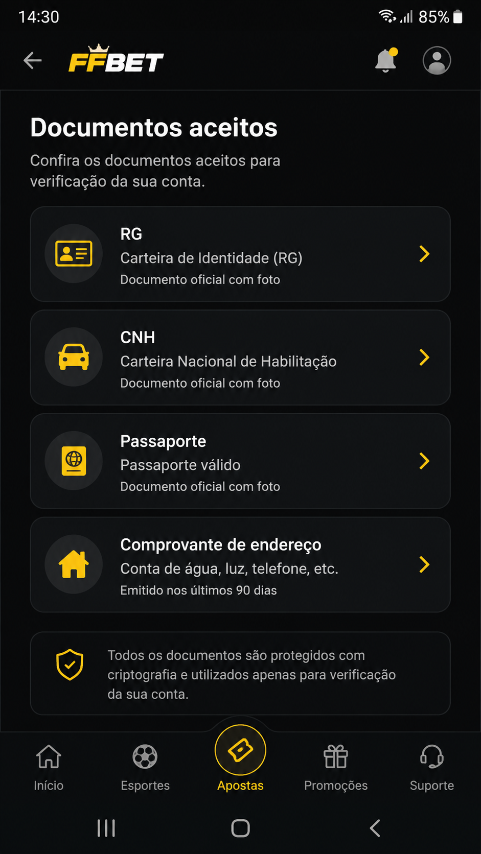 FFBet screenshot