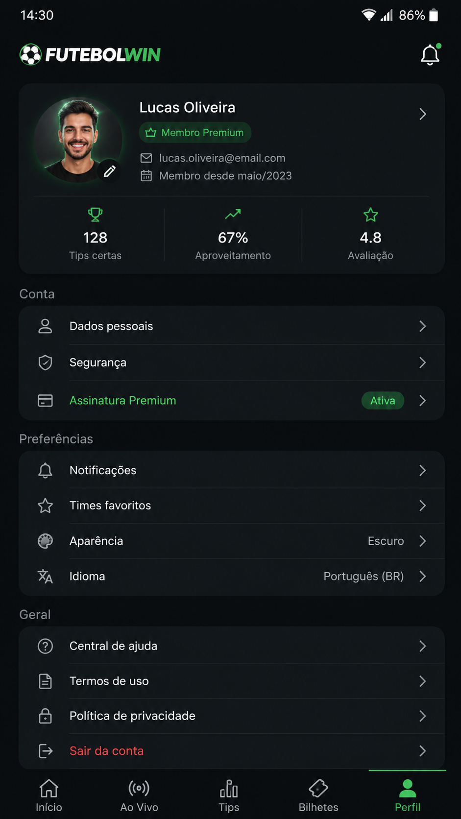 futebolwin screenshot
