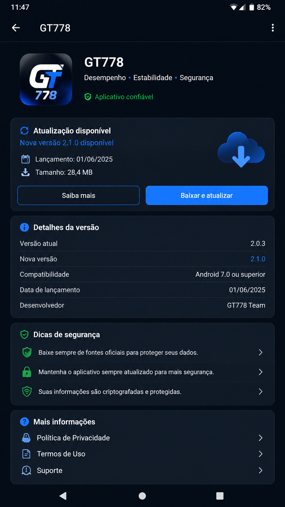 GT778 screenshot