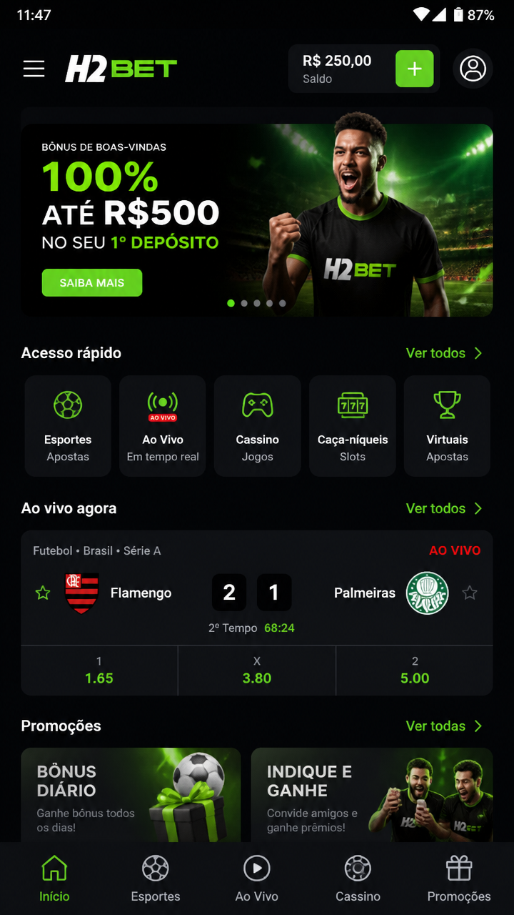 h2bet screenshot