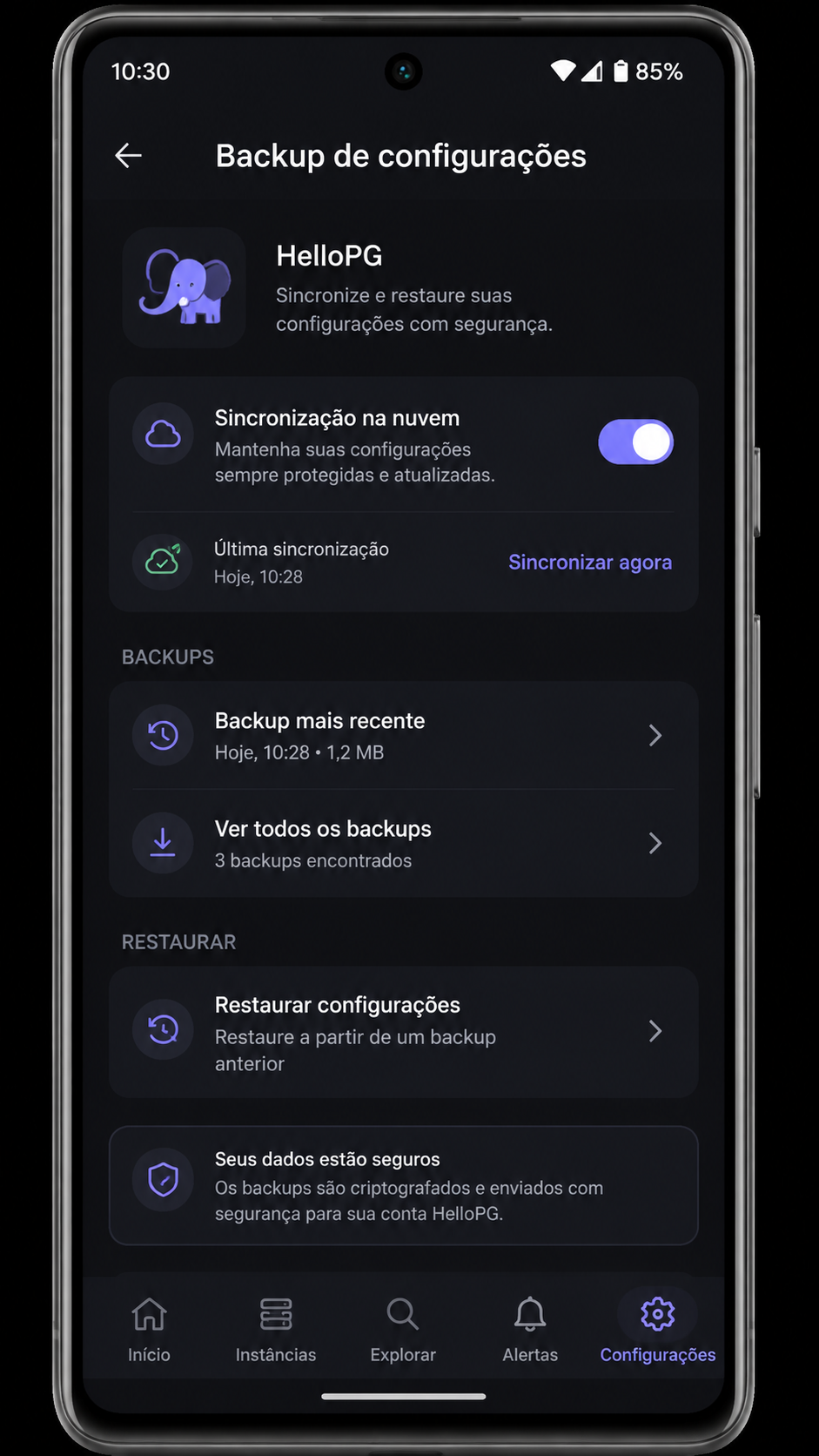 hellopg screenshot