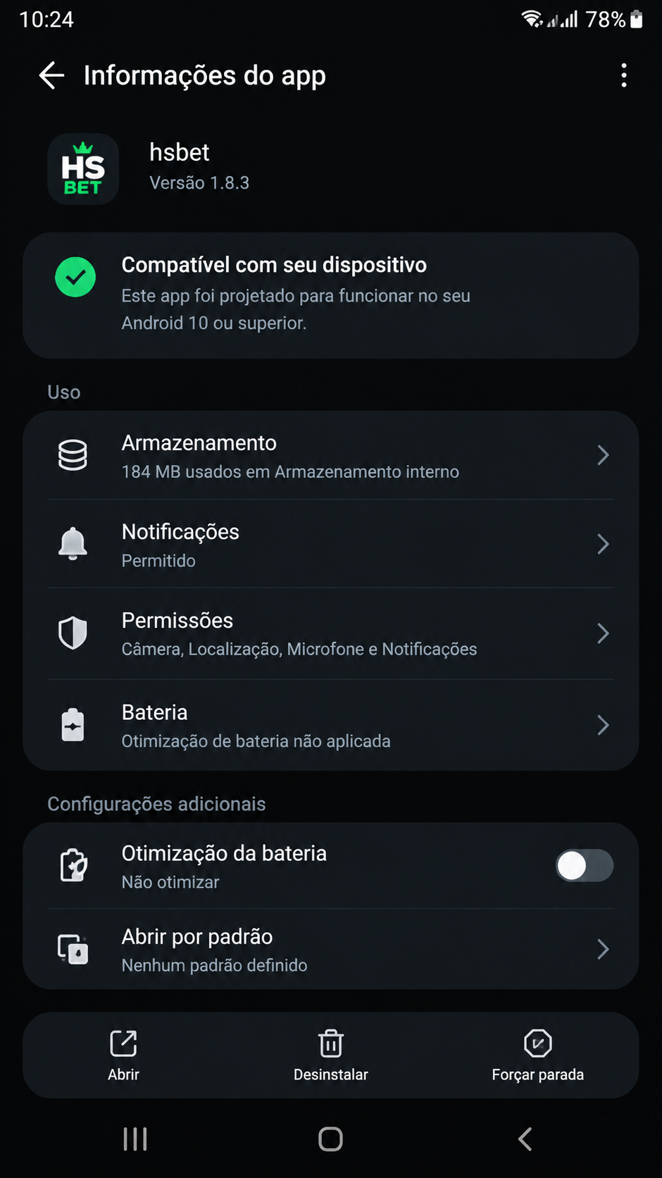 hsbet screenshot