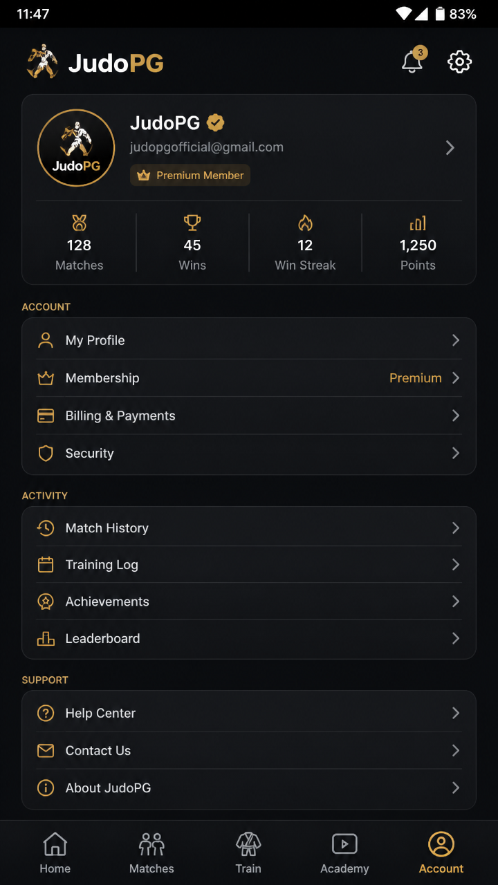 JudoPG screenshot