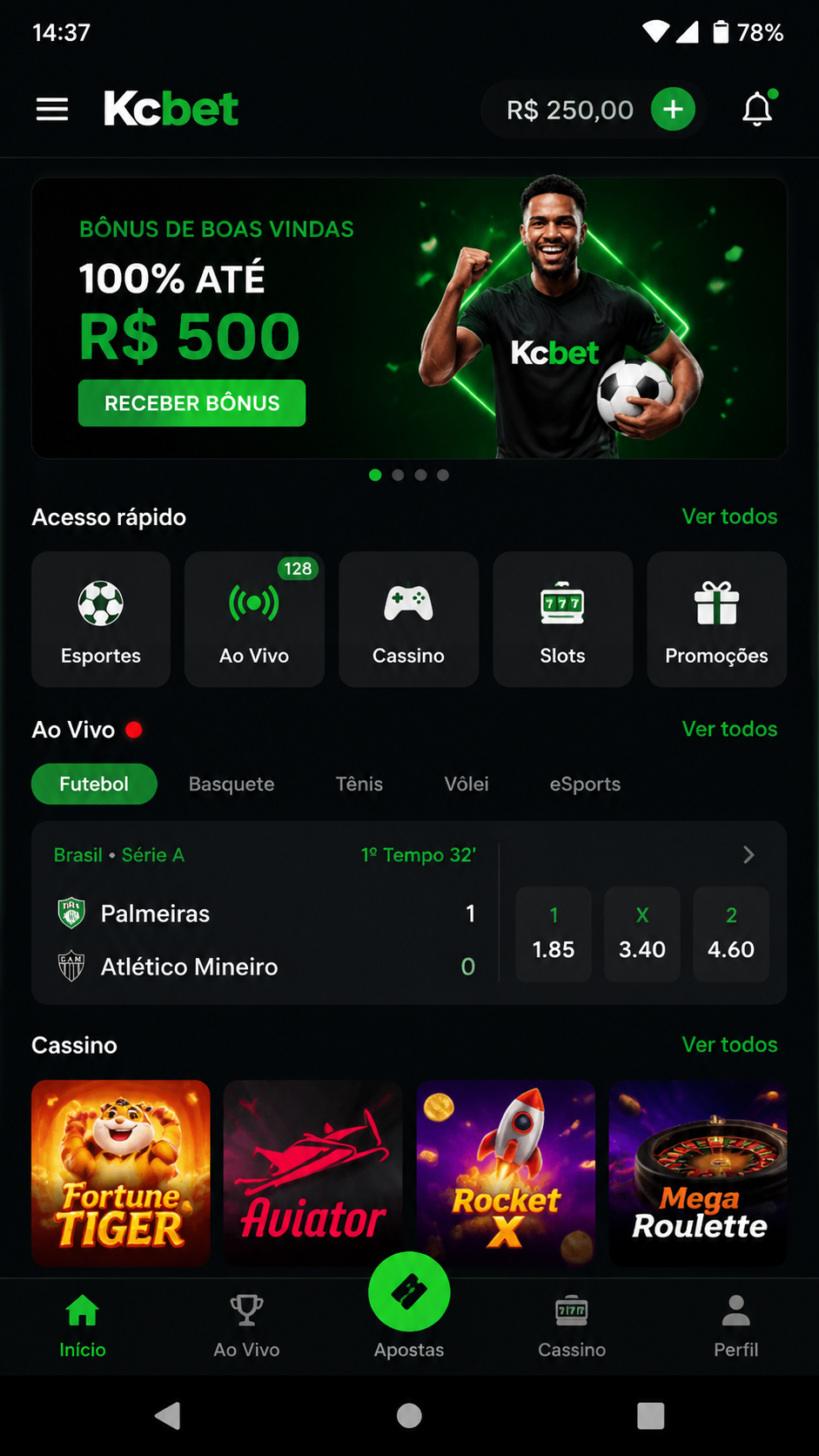 Kcbet screenshot
