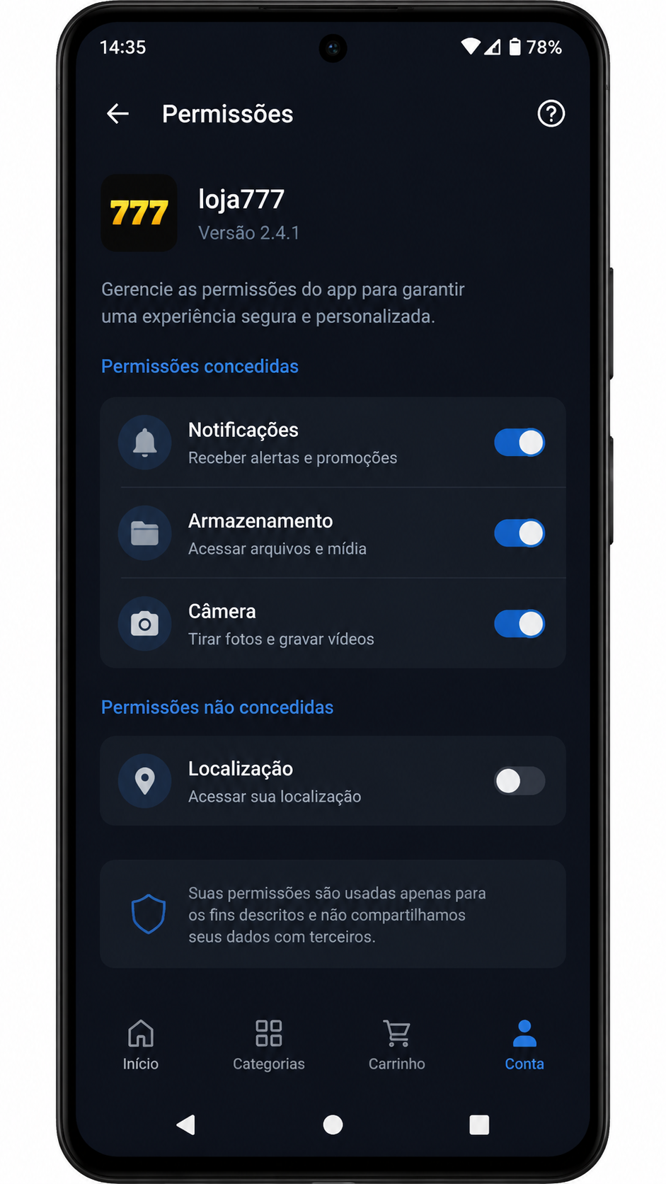 loja777 screenshot