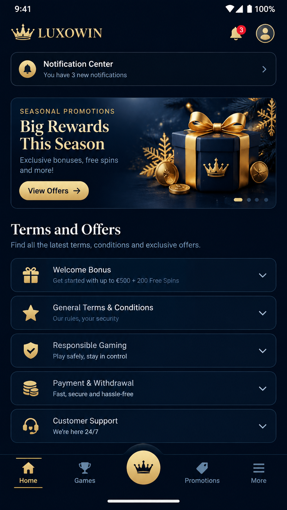 Luxowin screenshot