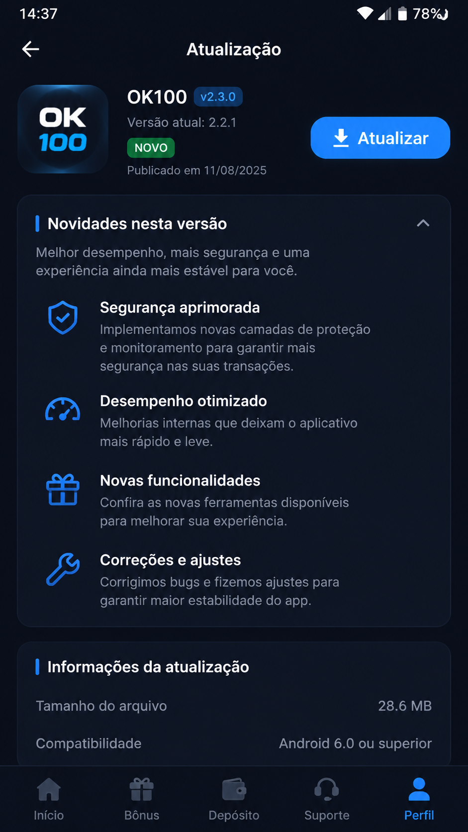 ok100 screenshot