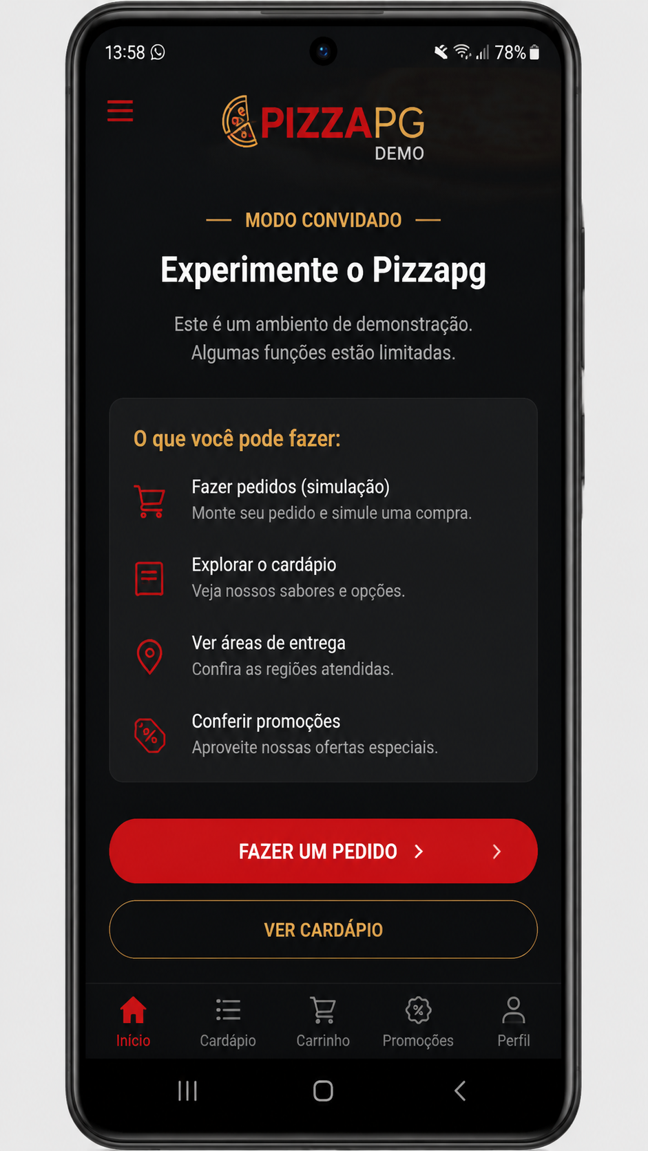 Pizzapg screenshot