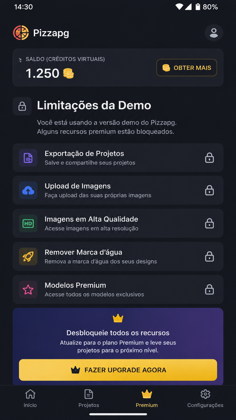 Pizzapg screenshot