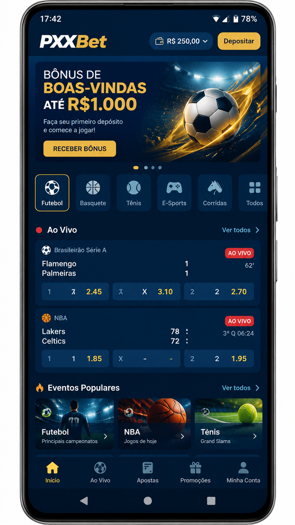 PXXBet screenshot