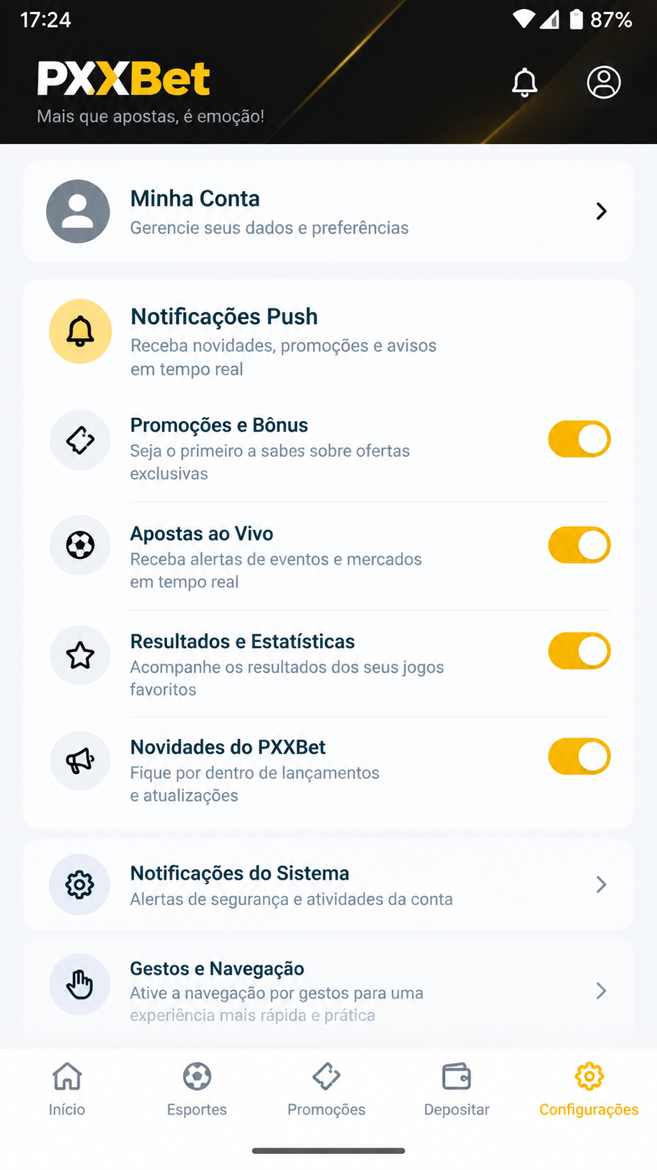 PXXBet screenshot