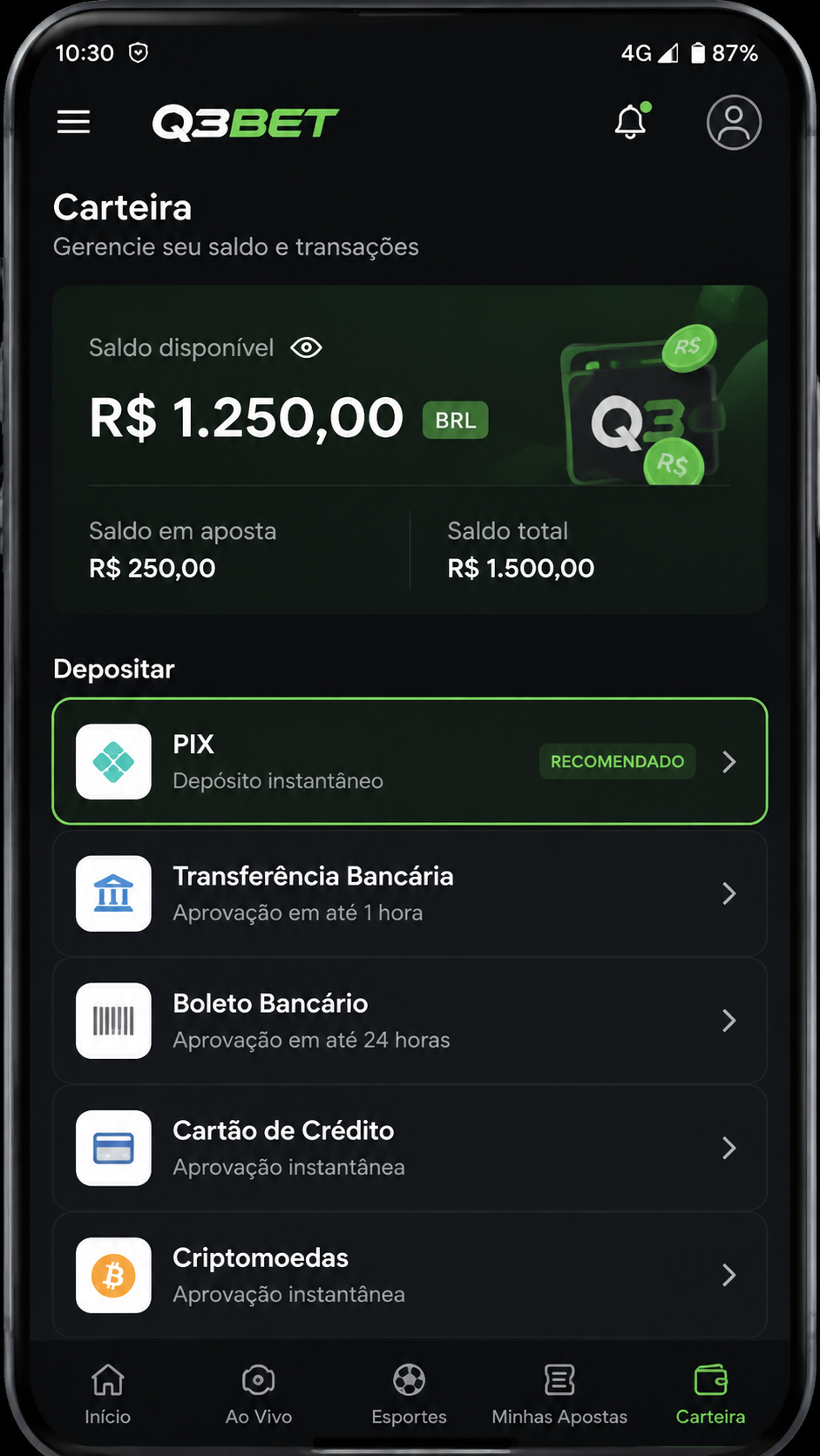 q3bet screenshot