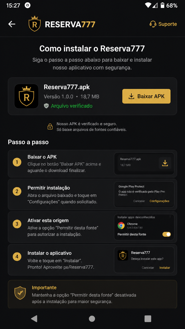 Reserva777 screenshot