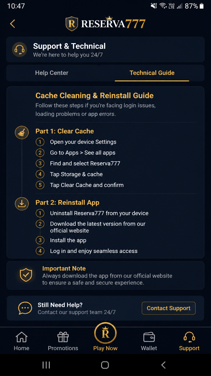 Reserva777 screenshot