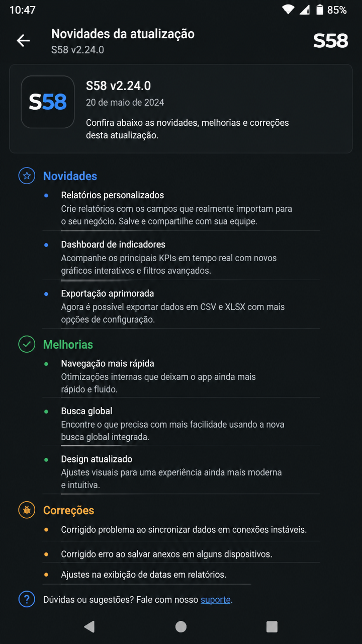 s58 screenshot