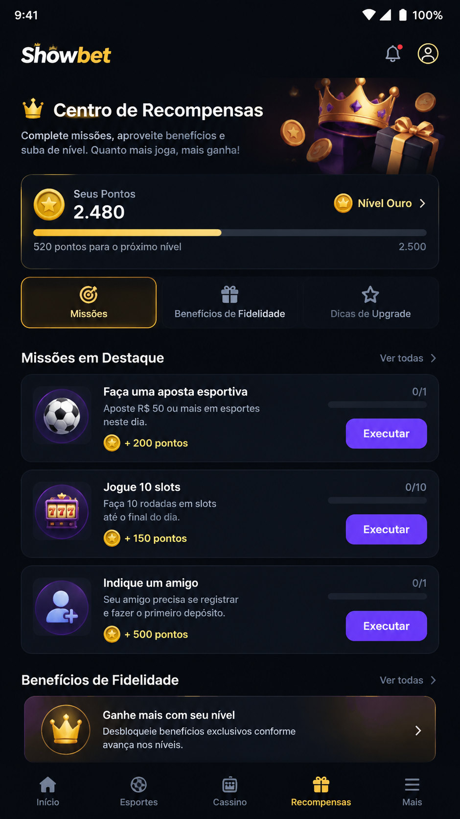 showbet screenshot