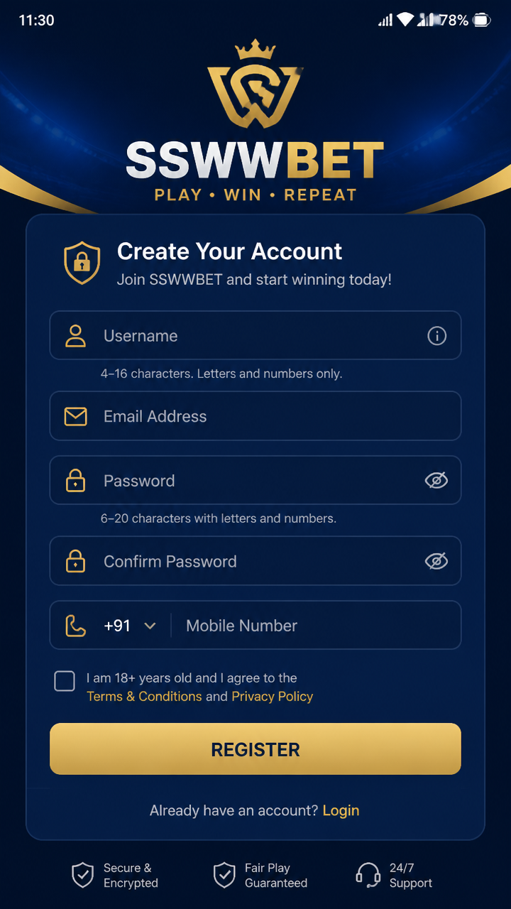 sswwbet screenshot